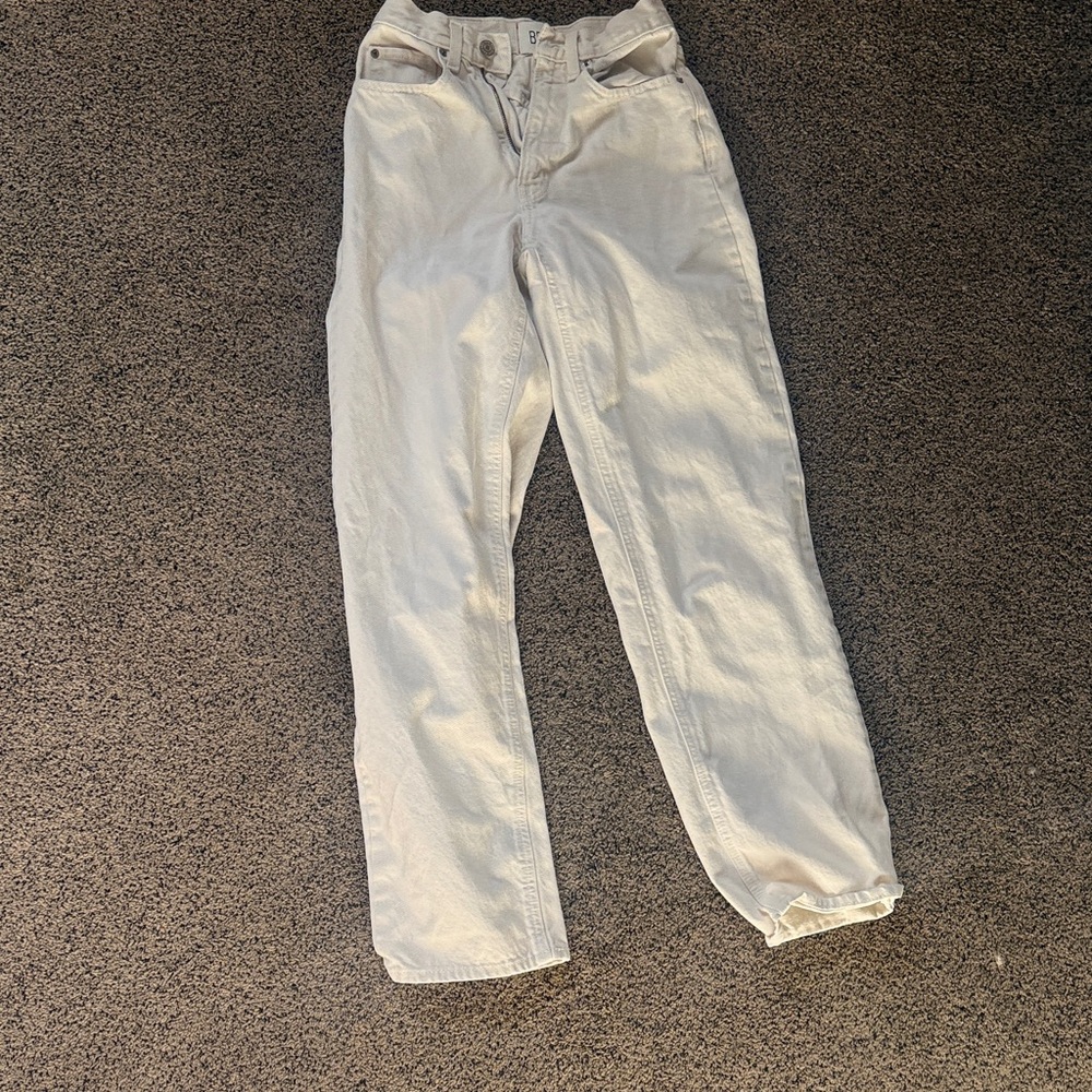 BDG Women's Cream Straight Leg Jeans